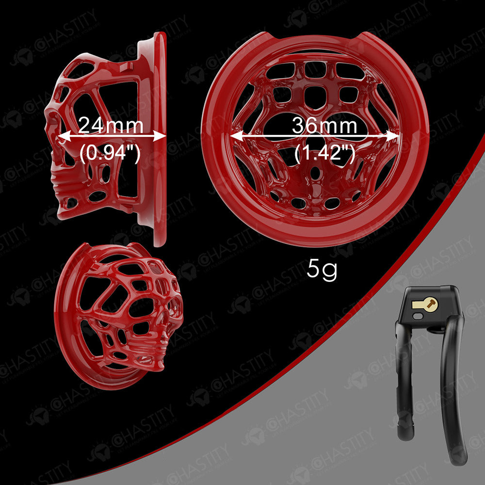 Skull Chastity Dungeon With 6 Rings