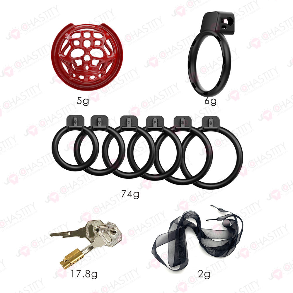 Skull Chastity Dungeon With 6 Rings