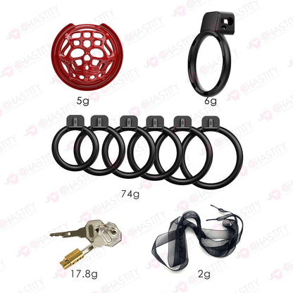 Skull Chastity Dungeon With 6 Rings