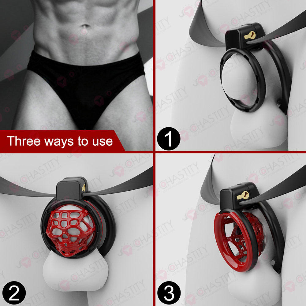 Skull Chastity Dungeon With 6 Rings