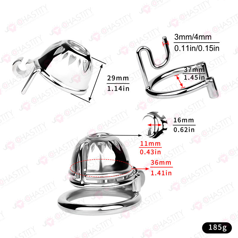 Small Stainless Steel PA Cock Cage
