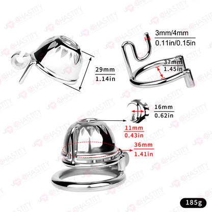 Small Stainless Steel PA Cock Cage