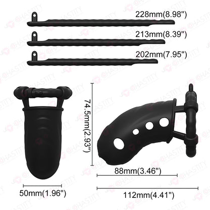 Soft Silicone Chastity Training for Men (3 Rings)