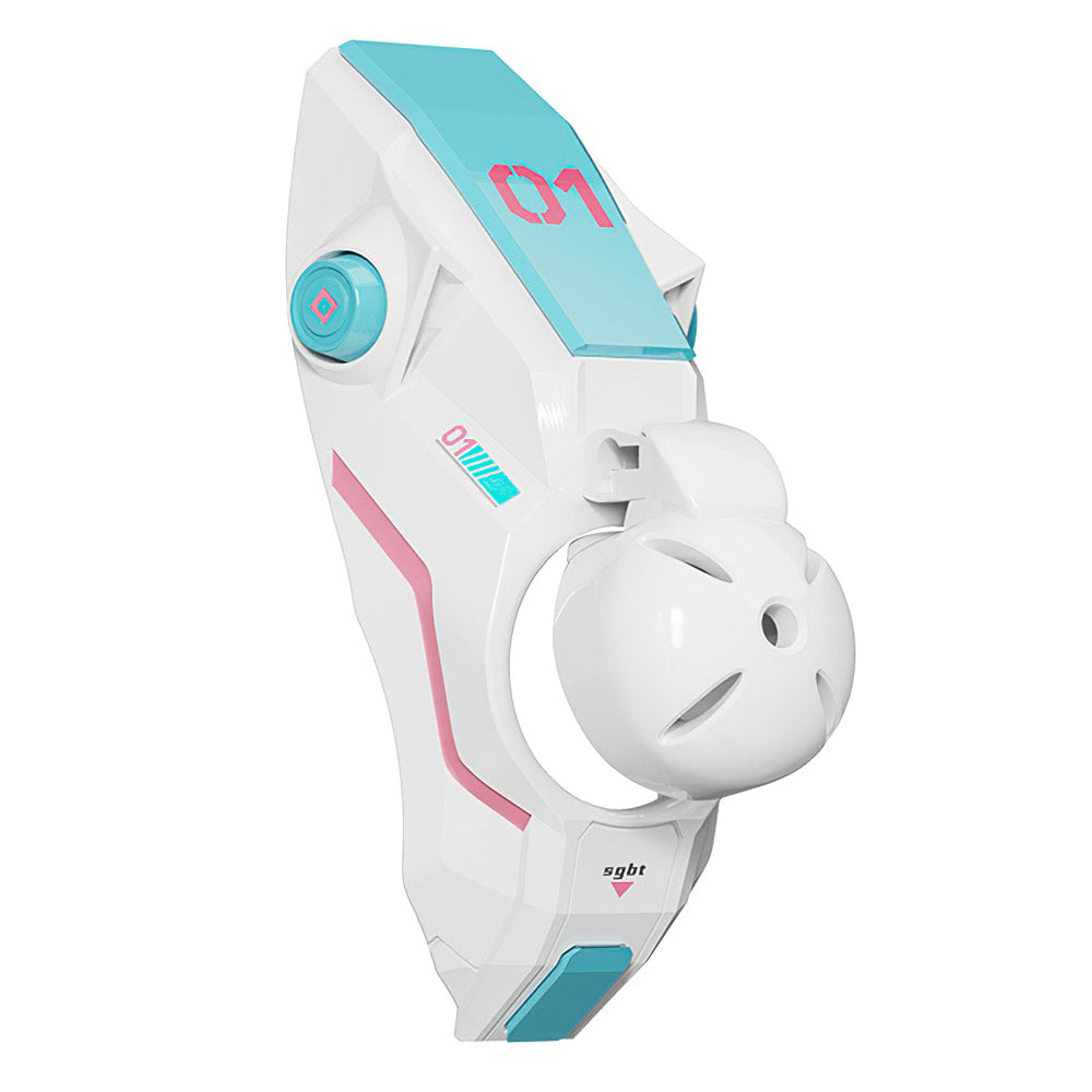 Space-Future Cyber Police Chastity Cage