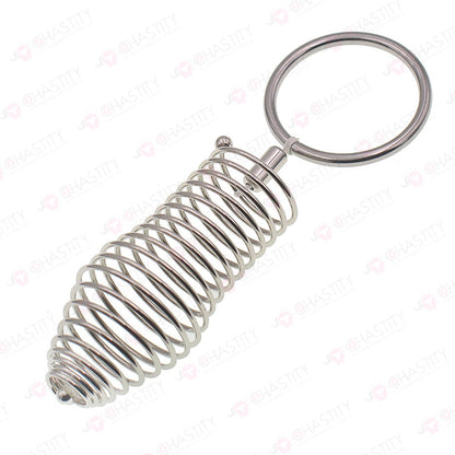 Stainless Steel Spiral Penis Cuff With Penis Ring