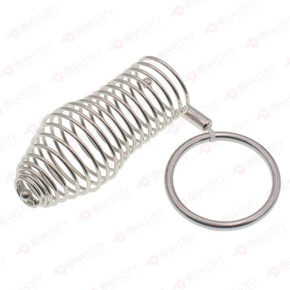 Stainless Steel Spiral Penis Cuff With Penis Ring