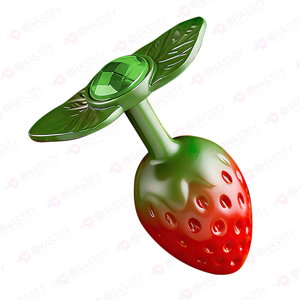 LOCKINK Strawberry Butt Plug With Gemstone MChastity LOCKINK Strawberry Butt Plug With Gemstone MChastity
