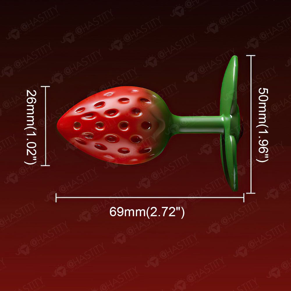 Strawberry Butt Plug With Gemstone