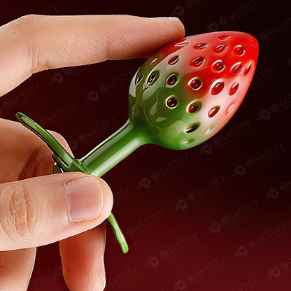 Strawberry Butt Plug With Gemstone