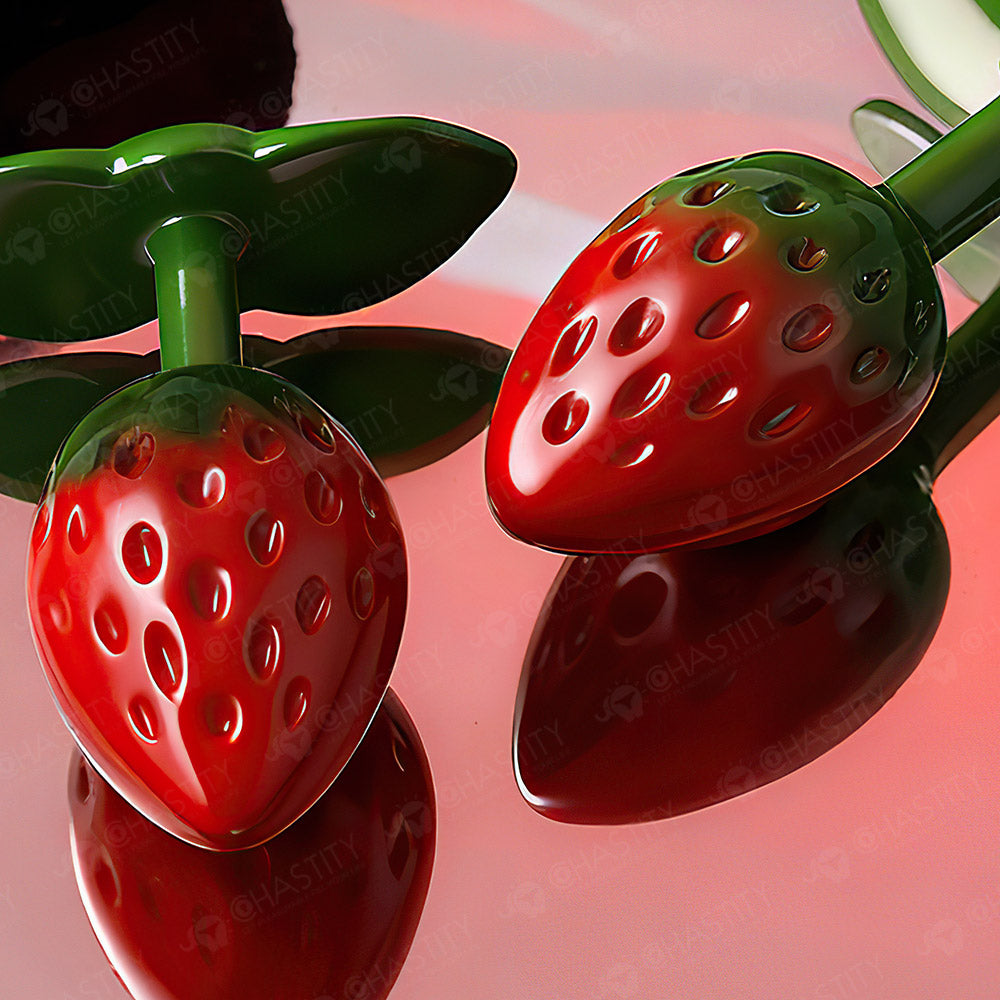 Strawberry Butt Plug With Gemstone