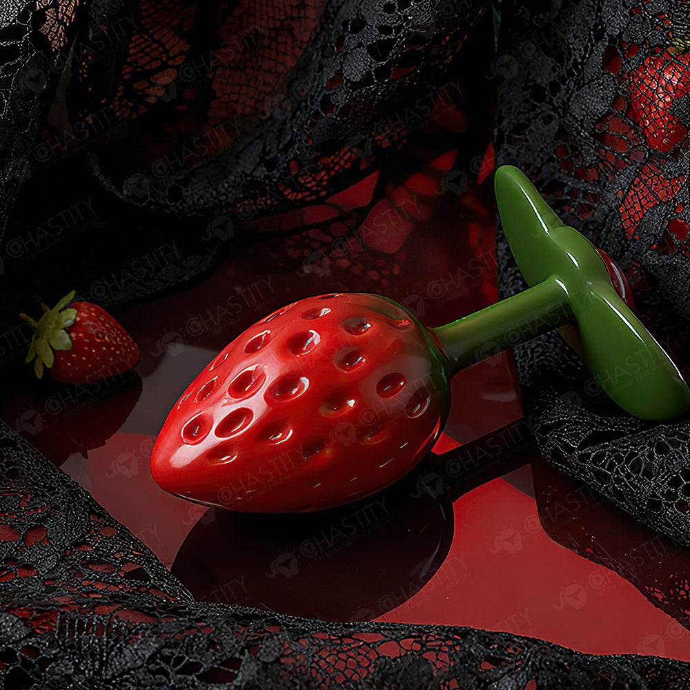 Strawberry Butt Plug With Gemstone