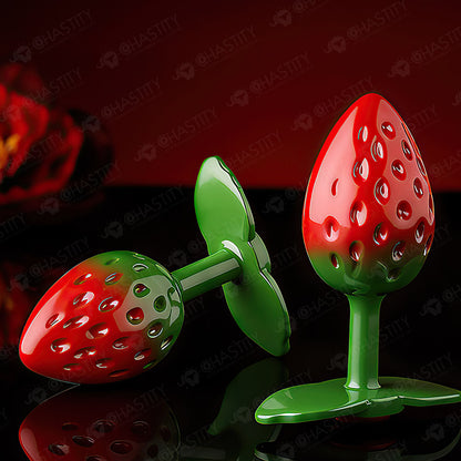 Strawberry Butt Plug With Gemstone