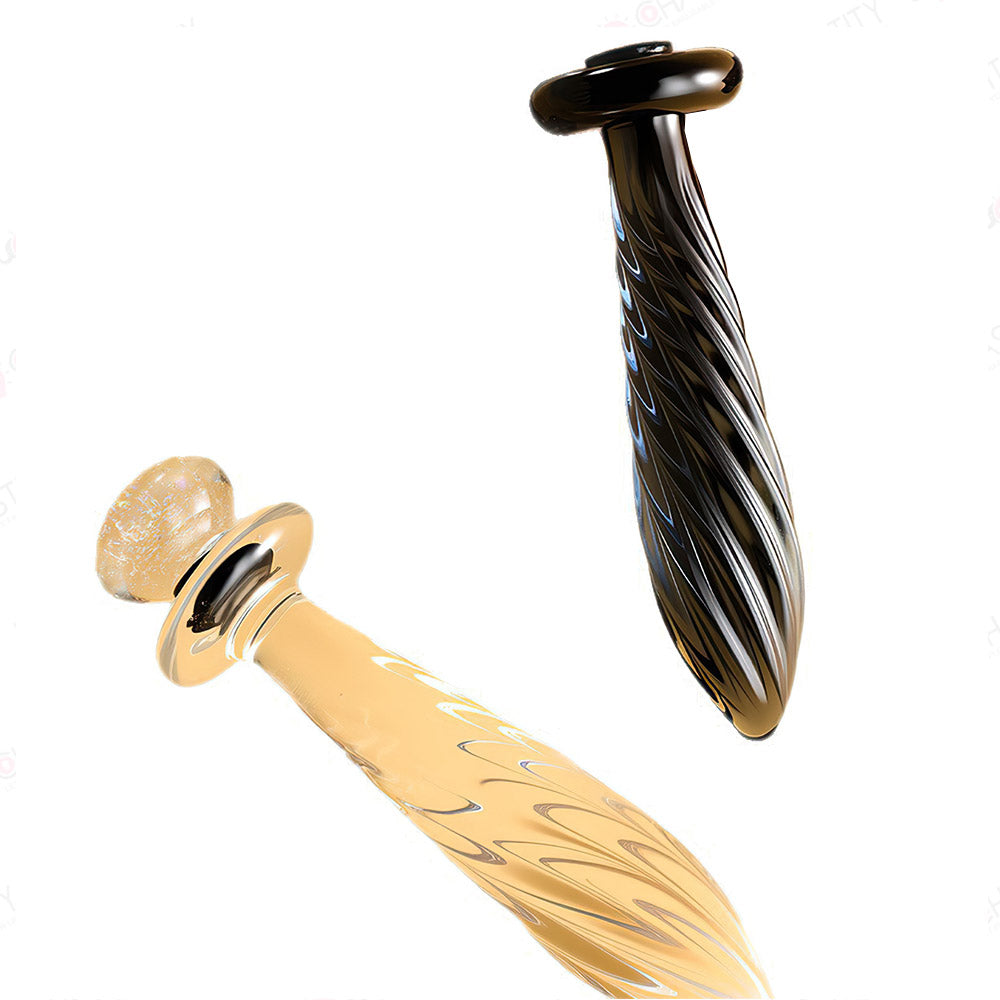 Threaded Glass Anal Plug