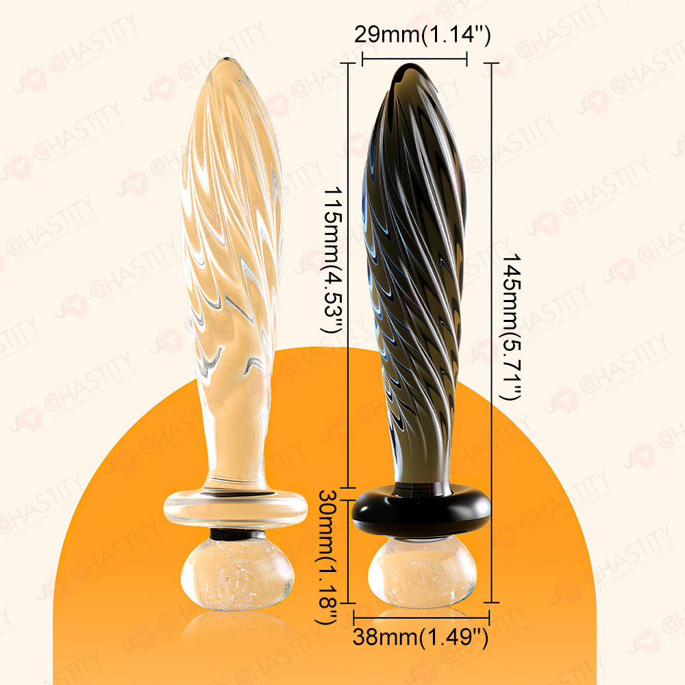 Threaded Glass Anal Plug