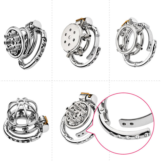 Tortured In Chastity​ - Spiked Series (Adjustable Hinged Ring)
