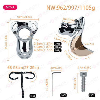Wearable Chastity Metal Penis Support Device