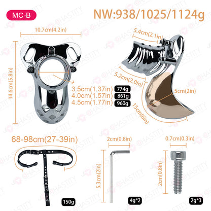 Wearable Chastity Metal Penis Support Device