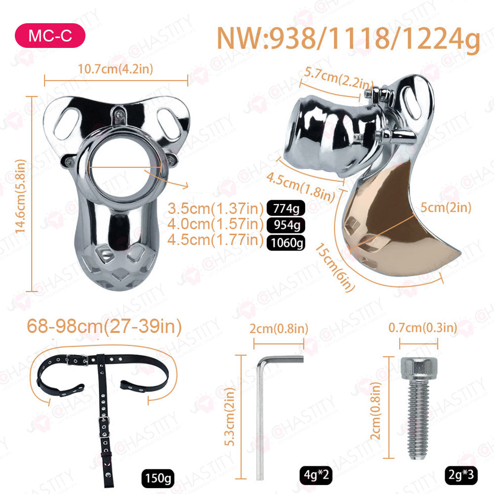 Wearable Chastity Metal Penis Support Device