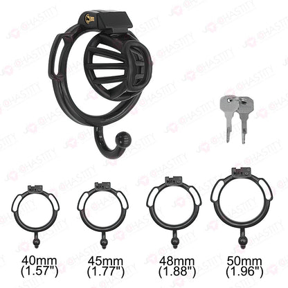 Wearable Ring With Hook Narrow Chastity Cage