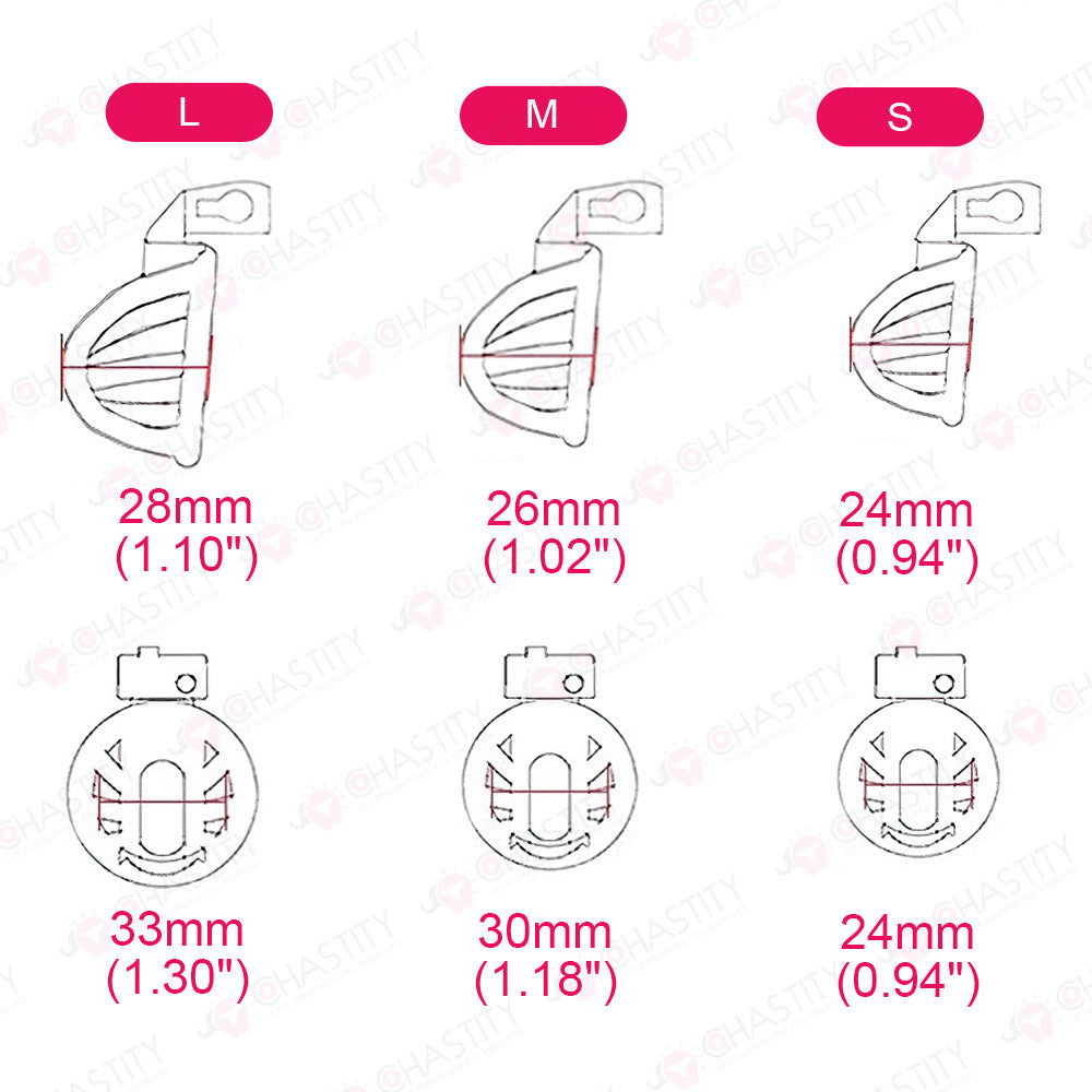 Wearable Ring With Hook Narrow Chastity Cage