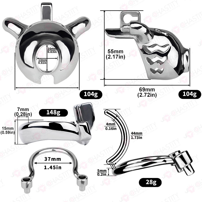 Weighted Chastity Cage Training (Removable PA)