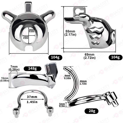 Weighted Chastity Cage Training (Removable PA)