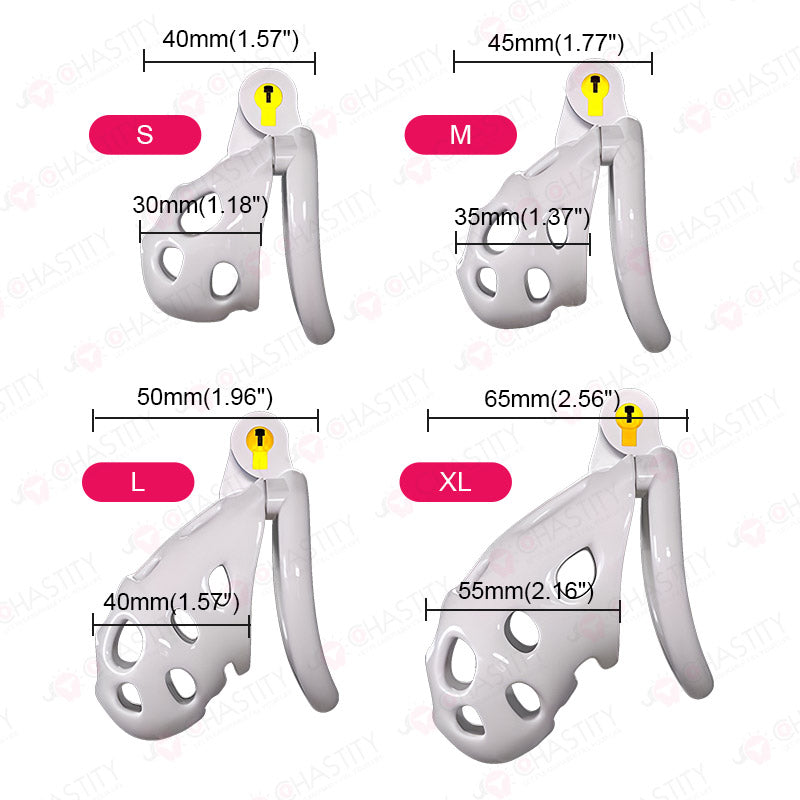 White Chastity Cage