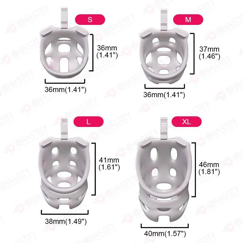 White Chastity Cage