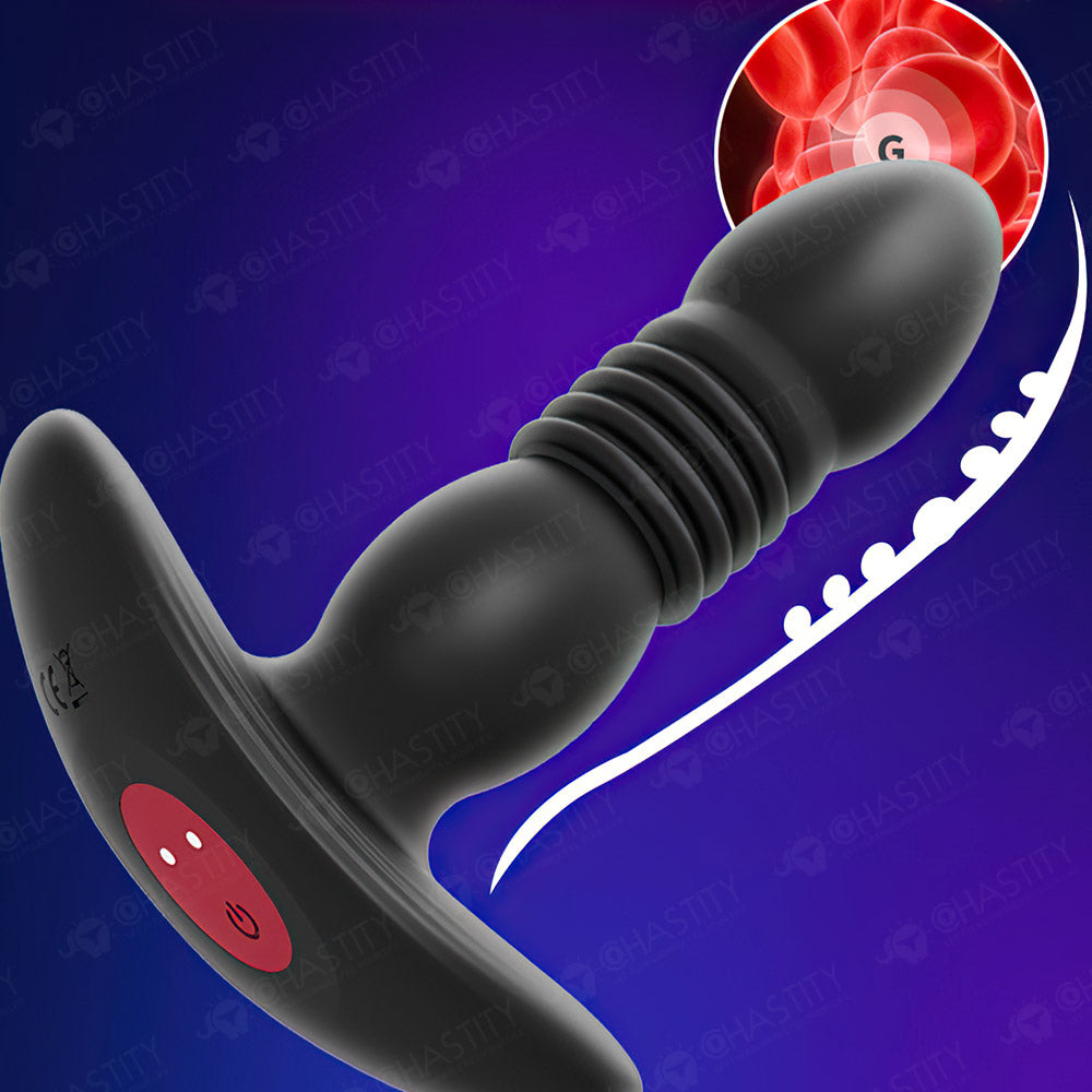 Wireless Remote Vibrating & Telescopic Butt Plug MChastity Wireless Remote Vibrating & Telescopic Butt Plug MChastity
