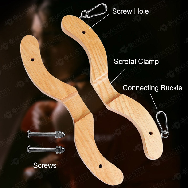 Wooden Scrotal Clamp