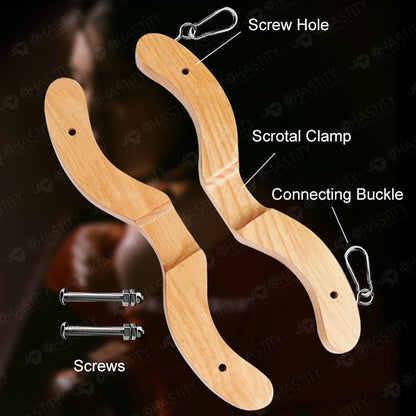 Wooden Scrotal Clamp