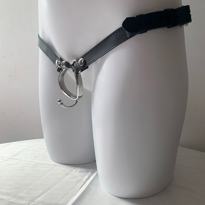 chastity cage accessory ring with belt