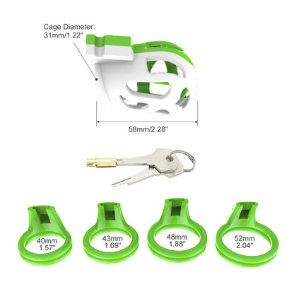 green chastity cage