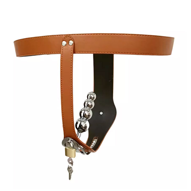 Leather Female Lockable Chastity Belt​