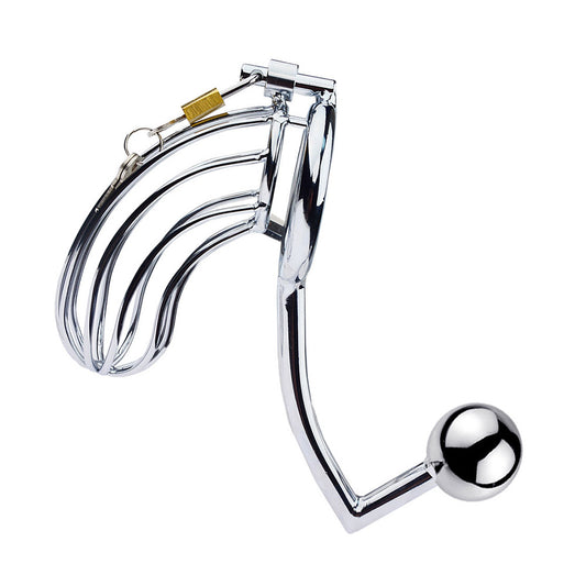 male chastity device with anal hook