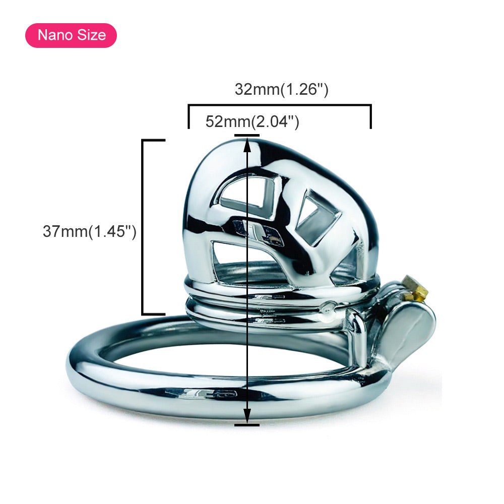 nano metal cobra chastity cage