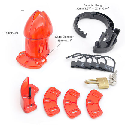 plastic male chastity device