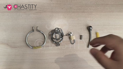 metal chastity device video