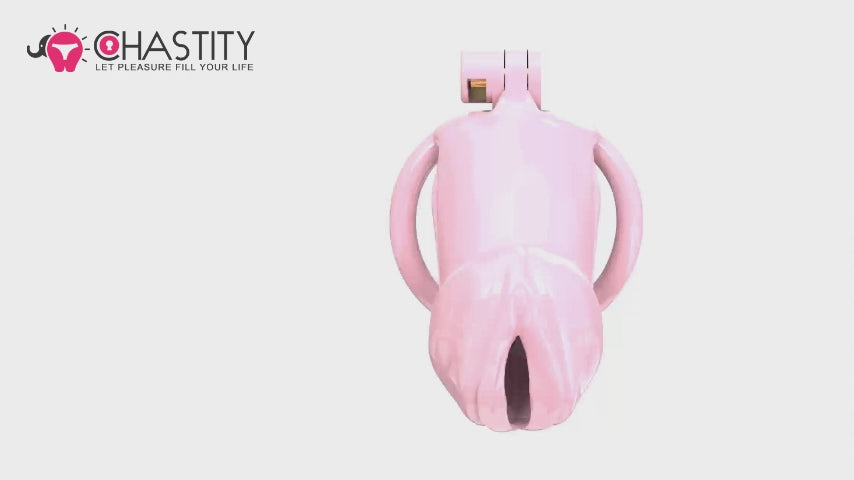 Nylon Chastity Cage With Belt Video