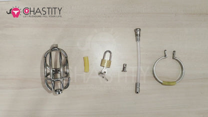 chastity cage with urethral tube video