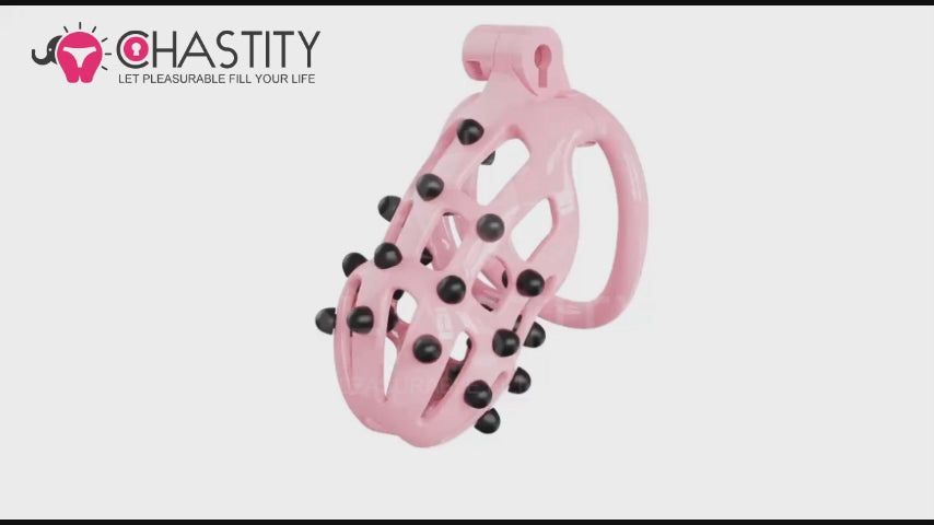 chastity lock with silicone nails video