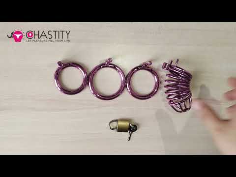 Purple Chastity Cage ( 3 Rings )