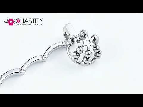 Flexible Chastity Cage (Rotatable Steel Beads & Adjustable Ring) Video
