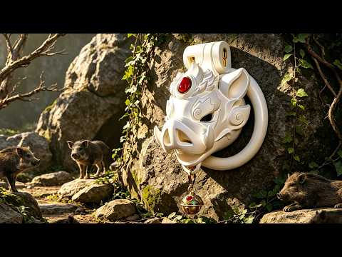Savage Pig Chastity Cage (Red Agate & Bell ) Video