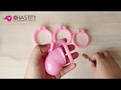 Trans in Lolita-Style Chastity Cage