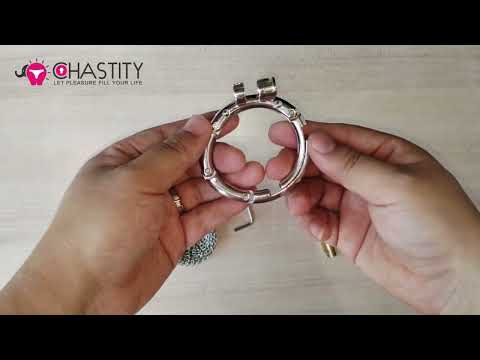 Chain Chastity Device With Adjustable Hinged Ring