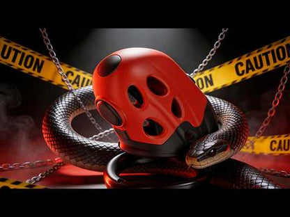 LOCKINK Crimson Snake Retractable Electro Shock & Vibrating High-Tech Chastity Cage