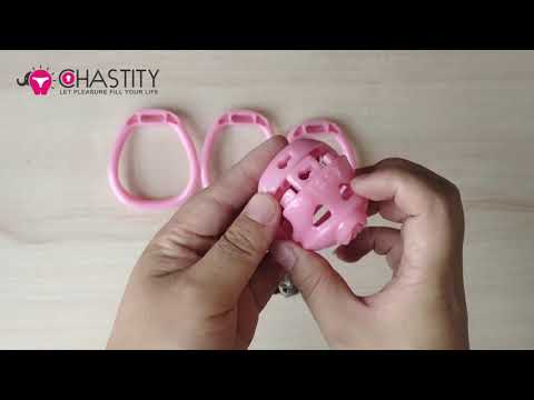 Pink Vulva Chastity Cage (Small Concealed Lock) Video