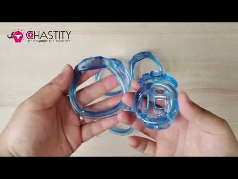 Hidden Lock Core Soft Rubber Chastity Cage Video