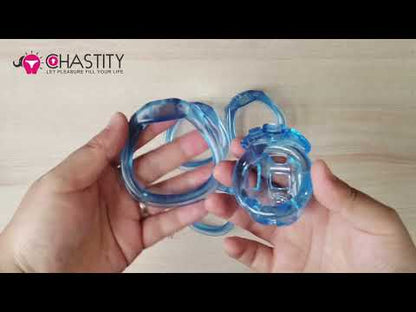 Hidden Lock Core Soft Rubber Chastity Cage Video